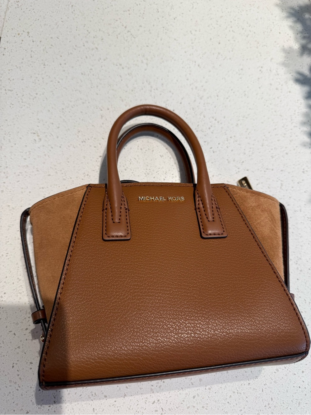 MICHAEL KORS Chestnut Brown Leather Top-Handle Satchel - Picture 2 of 9